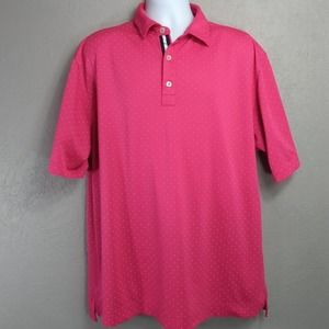 FootJoy Shirt Mens XL Pink White Stretch Short Sleeve FJ Polo
